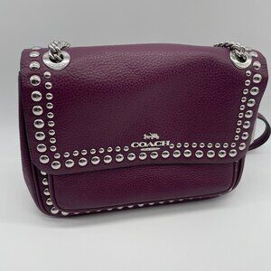 Rare NWT Coach Klare Crossbody 25 With Rivets Color Deep Berry